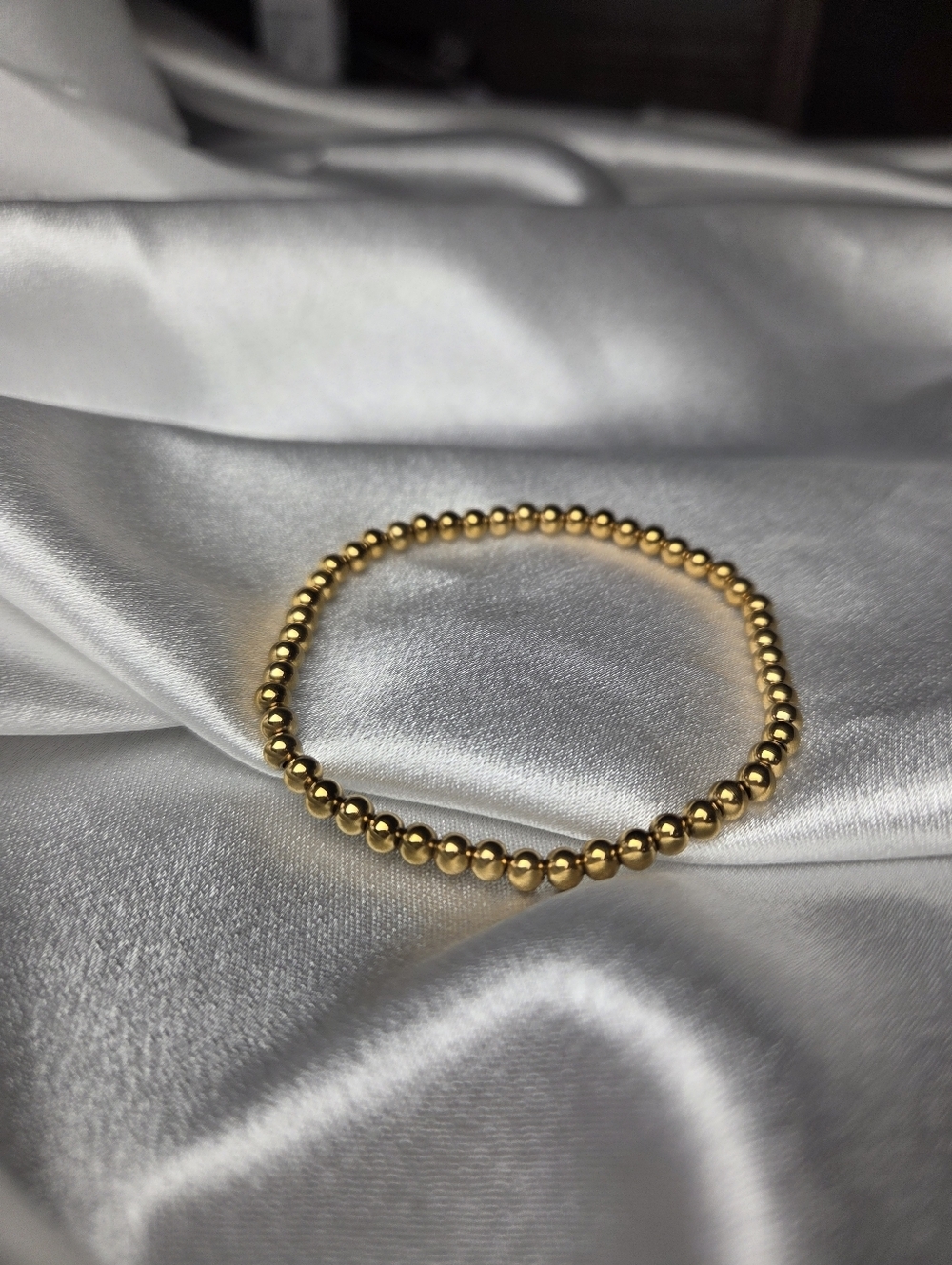 NWT 14k Gold Filled Bead Stretch Bracelet